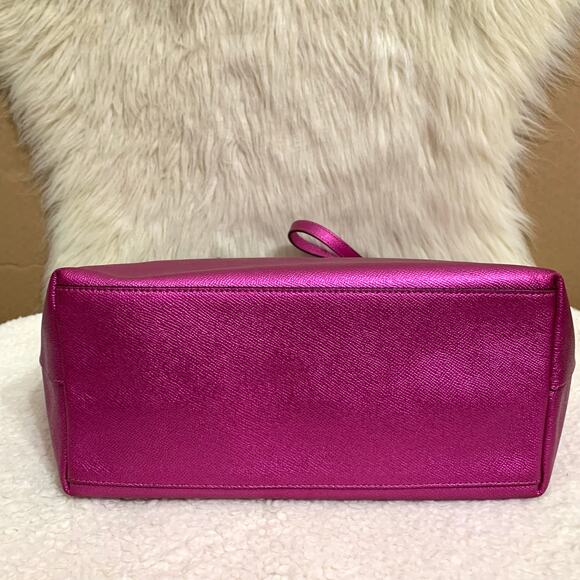 COACH Large Metallic CERISE Pink CITY TOTE Shopper Bag F16224 - Picture 13 of 16